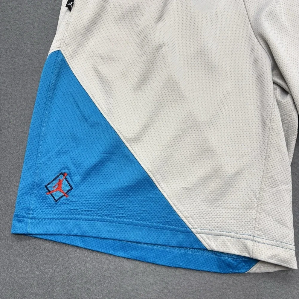 VTG Air Jordan Flying Mesh Basketball Shorts Mens XL Blue White Baggy Y2K Retro